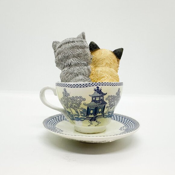 SOLD Hamilton Collection Purr-fectly Tea-lightful Cats Teacup Siamese Tabby - Picture 4 of 7